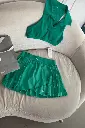 conjunto plisado verde